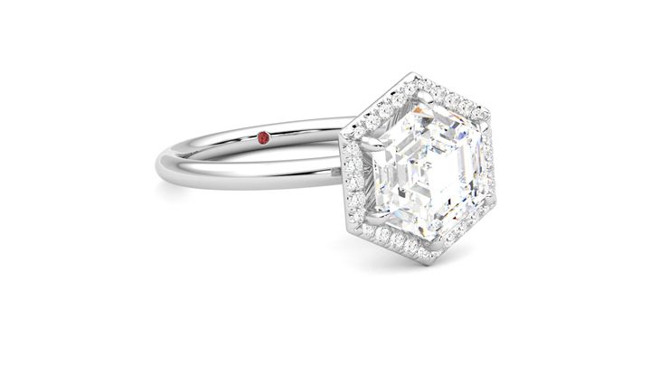 Taylor & Hart Dove Hexagonal Engagement Ring 360 degree image 5