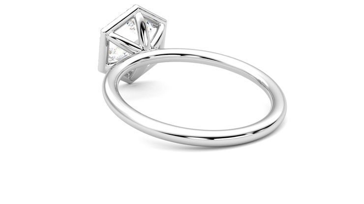 Taylor & Hart Dove Hexagonal Engagement Ring 360 degree image 17