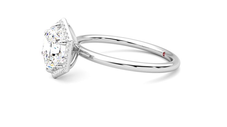 Taylor & Hart Dove Hexagonal Engagement Ring 360 degree image 22