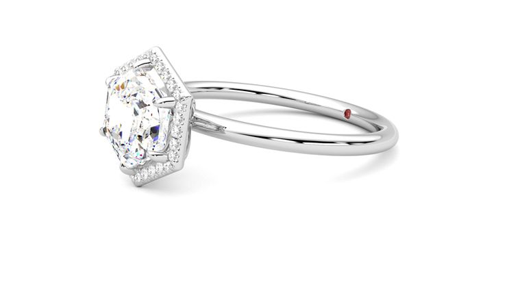 Taylor & Hart Dove Hexagonal Engagement Ring 360 degree image 23