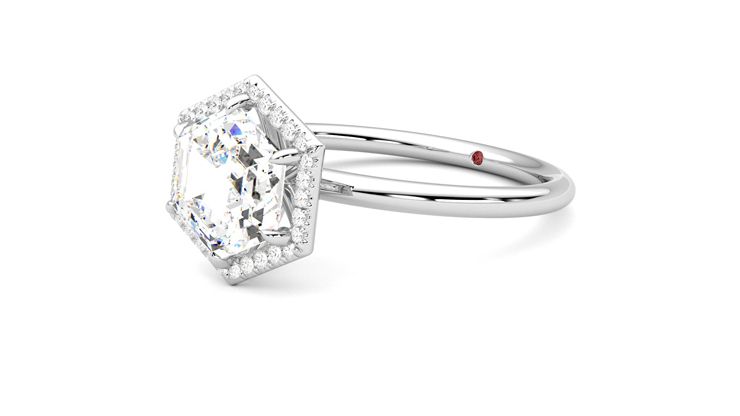 Taylor & Hart Dove Hexagonal Engagement Ring 360 degree image 24