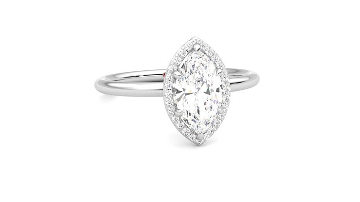 Taylor & Hart Dove Marquise Engagement Ring 360 degree image 3