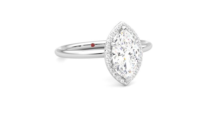 Taylor & Hart Dove Marquise Engagement Ring 360 degree image 4