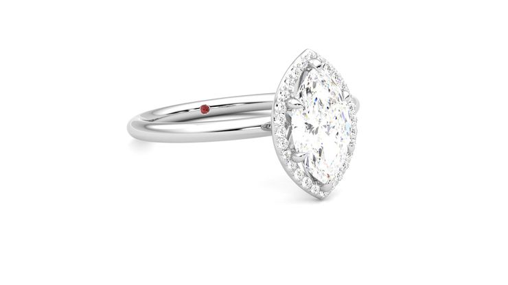 Taylor & Hart Dove Marquise Engagement Ring 360 degree image 5