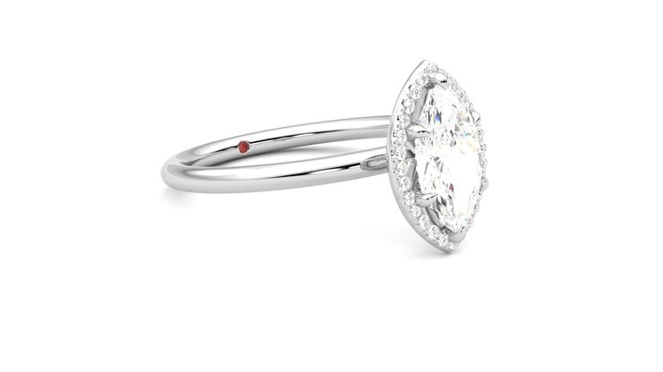 Taylor & Hart Dove Marquise Engagement Ring 360 degree image 6