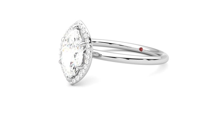 Taylor & Hart Dove Marquise Engagement Ring 360 degree image 24