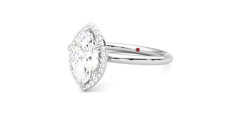 Taylor & Hart Dove Marquise Engagement Ring 360 degree image 25