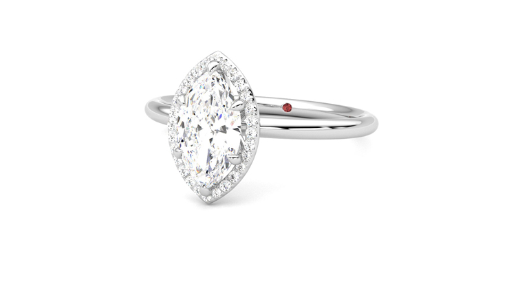 Taylor & Hart Dove Marquise Engagement Ring 360 degree image 26