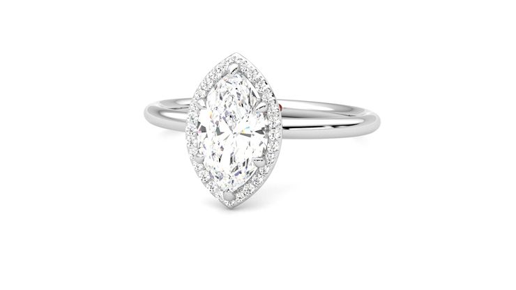 Taylor & Hart Dove Marquise Engagement Ring 360 degree image 27