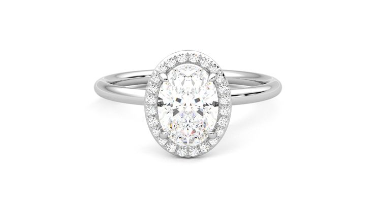 Taylor & Hart Dove Oval Engagement Ring 360 degree image 0