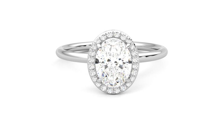 Taylor & Hart Dove Oval Engagement Ring 360 degree image 1