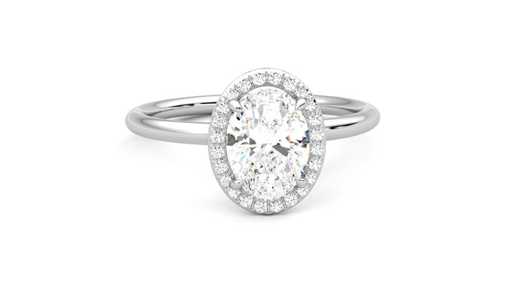 Taylor & Hart Dove Oval Engagement Ring 360 degree image 2