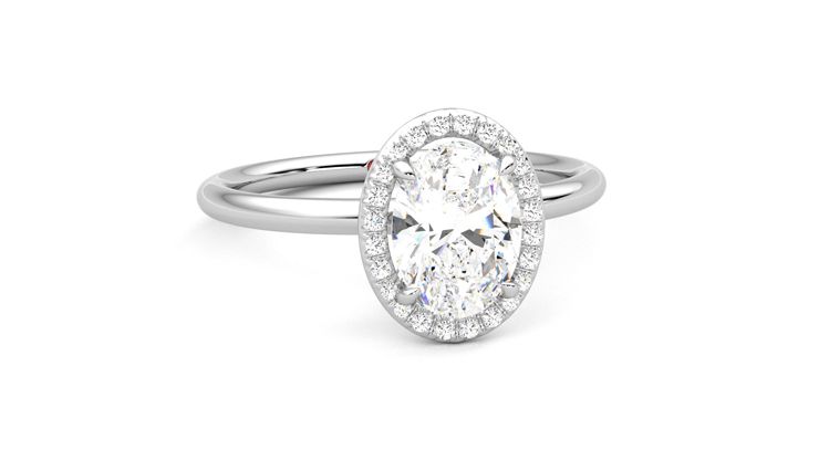 Taylor & Hart Dove Oval Engagement Ring 360 degree image 3