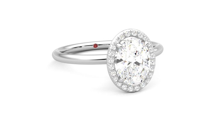 Taylor & Hart Dove Oval Engagement Ring 360 degree image 4