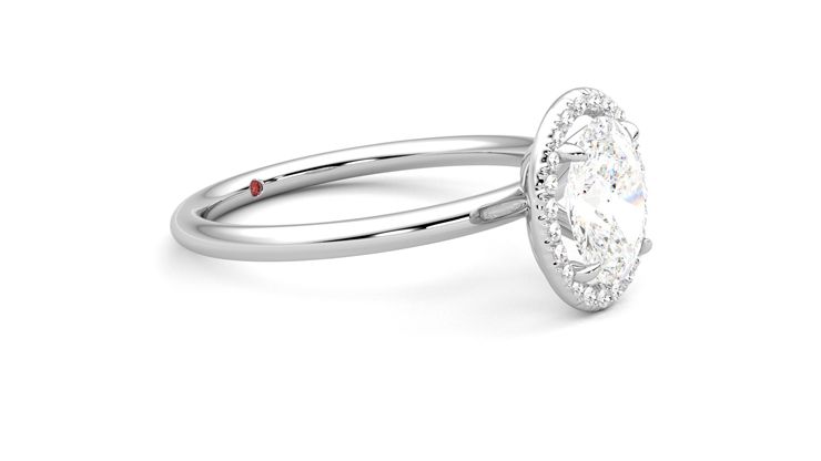 Taylor & Hart Dove Oval Engagement Ring 360 degree image 7