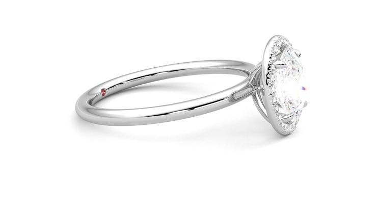Taylor & Hart Dove Oval Engagement Ring 360 degree image 8