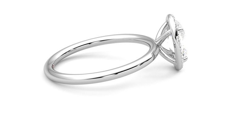 Taylor & Hart Dove Oval Engagement Ring 360 degree image 10
