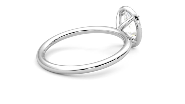 Taylor & Hart Dove Oval Engagement Ring 360 degree image 12
