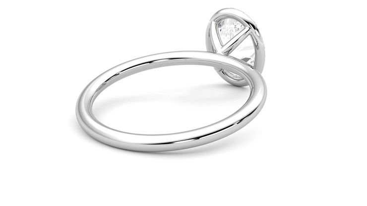 Taylor & Hart Dove Oval Engagement Ring 360 degree image 13