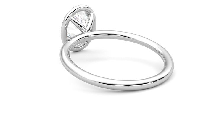 Taylor & Hart Dove Oval Engagement Ring 360 degree image 17