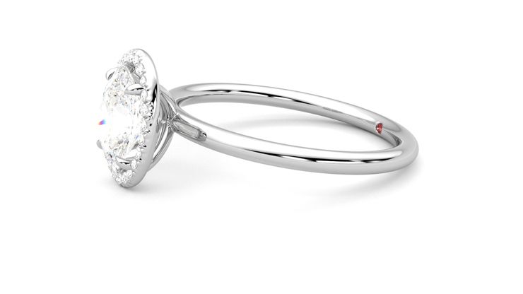 Taylor & Hart Dove Oval Engagement Ring 360 degree image 22