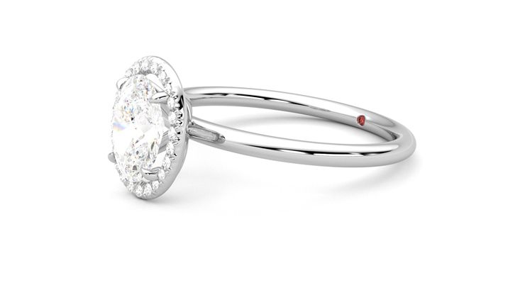 Taylor & Hart Dove Oval Engagement Ring 360 degree image 23