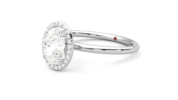 Taylor & Hart Dove Oval Engagement Ring 360 degree image 24