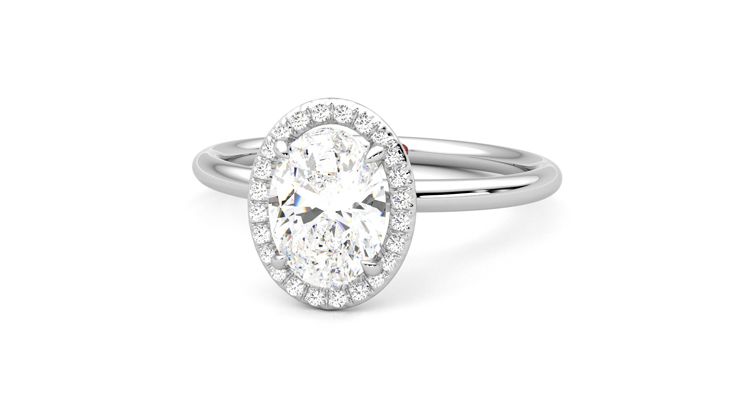 Taylor & Hart Dove Oval Engagement Ring 360 degree image 27