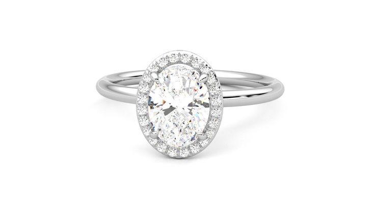 Taylor & Hart Dove Oval Engagement Ring 360 degree image 28