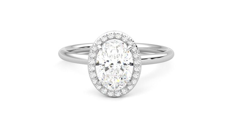 Taylor & Hart Dove Oval Engagement Ring 360 degree image 29