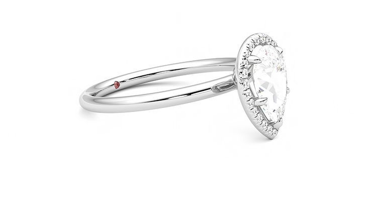 Taylor & Hart Dove Pear Engagement Ring 360 degree image 7