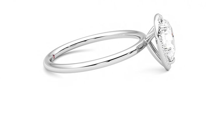 Taylor & Hart Dove Pear Engagement Ring 360 degree image 9