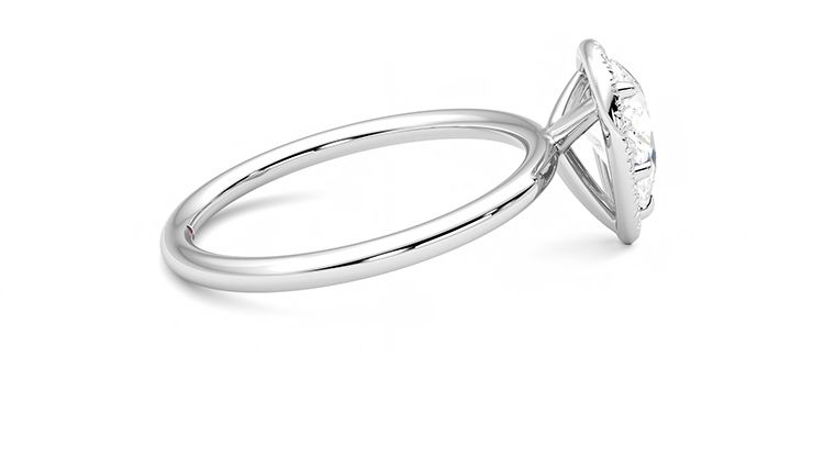 Taylor & Hart Dove Pear Engagement Ring 360 degree image 10