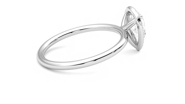 Taylor & Hart Dove Pear Engagement Ring 360 degree image 11