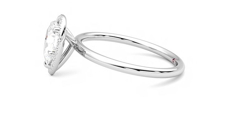 Taylor & Hart Dove Pear Engagement Ring 360 degree image 21