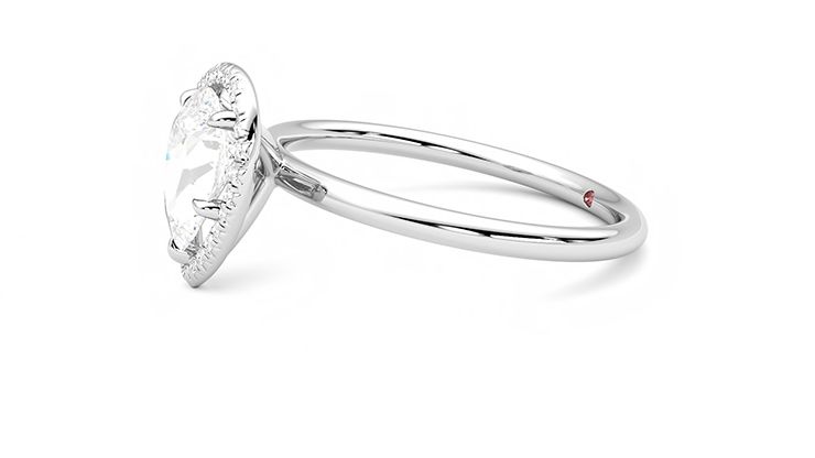 Taylor & Hart Dove Pear Engagement Ring 360 degree image 22