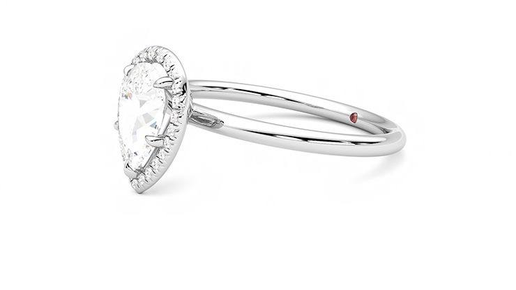 Taylor & Hart Dove Pear Engagement Ring 360 degree image 23