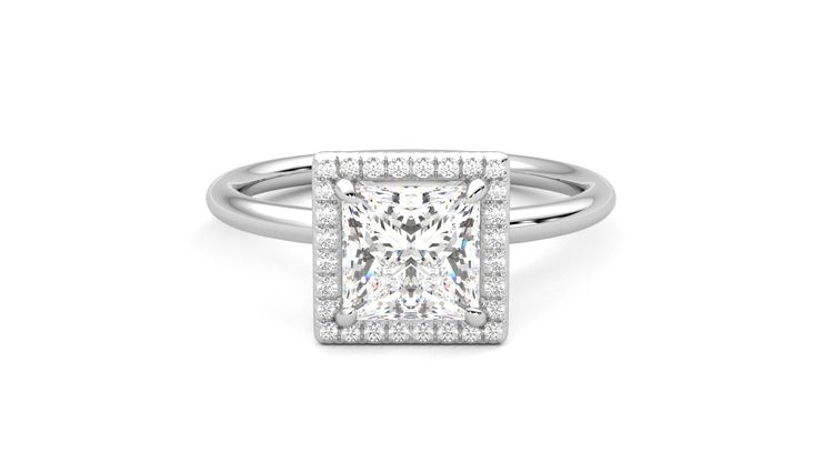 Taylor & Hart Dove Princess Engagement Ring 360 degree image 0