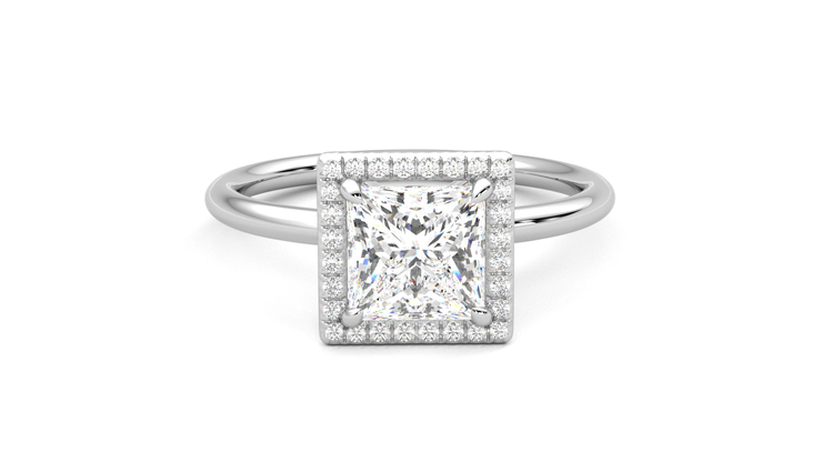 Taylor & Hart Dove Princess Engagement Ring 360 degree image 1