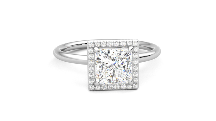 Taylor & Hart Dove Princess Engagement Ring 360 degree image 2