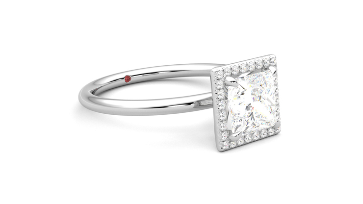 Taylor & Hart Dove Princess Engagement Ring 360 degree image 6