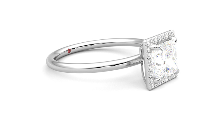 Taylor & Hart Dove Princess Engagement Ring 360 degree image 7