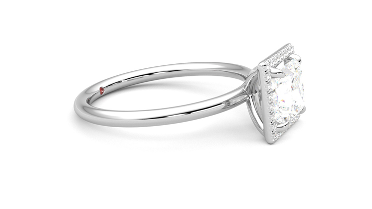 Taylor & Hart Dove Princess Engagement Ring 360 degree image 8