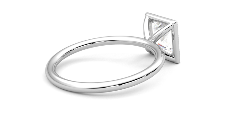 Taylor & Hart Dove Princess Engagement Ring 360 degree image 12