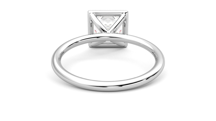 Taylor & Hart Dove Princess Engagement Ring 360 degree image 15