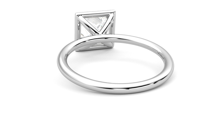 Taylor & Hart Dove Princess Engagement Ring 360 degree image 16