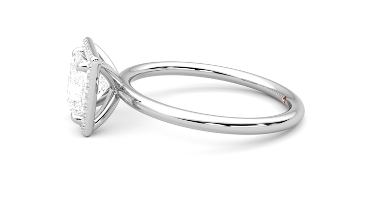 Taylor & Hart Dove Princess Engagement Ring 360 degree image 21