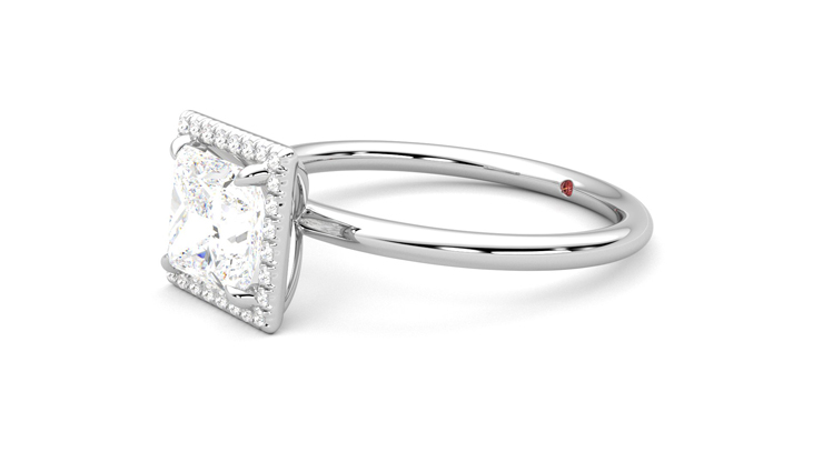 Taylor & Hart Dove Princess Engagement Ring 360 degree image 23