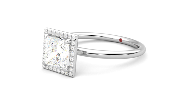 Taylor & Hart Dove Princess Engagement Ring 360 degree image 24