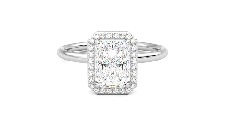 Taylor & Hart Dove Radiant Engagement Ring 360 detail 01
